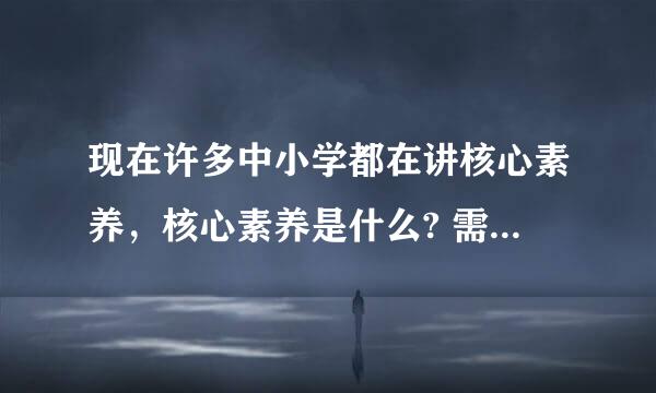 现在许多中小学都在讲核心素养，核心素养是什么? 需要从小培养什么？