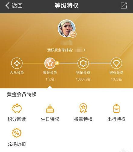 支付宝普通会员升级到黄金会员需要多少个积分？