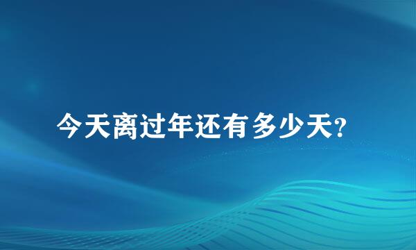 今天离过年还有多少天？