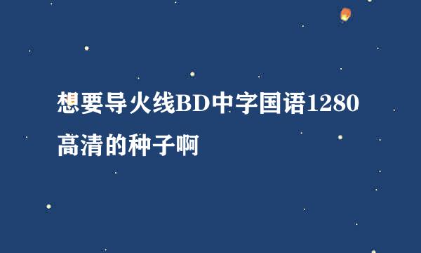 想要导火线BD中字国语1280高清的种子啊