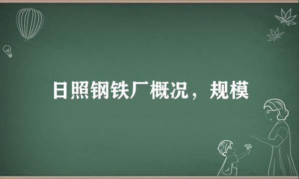 日照钢铁厂概况，规模