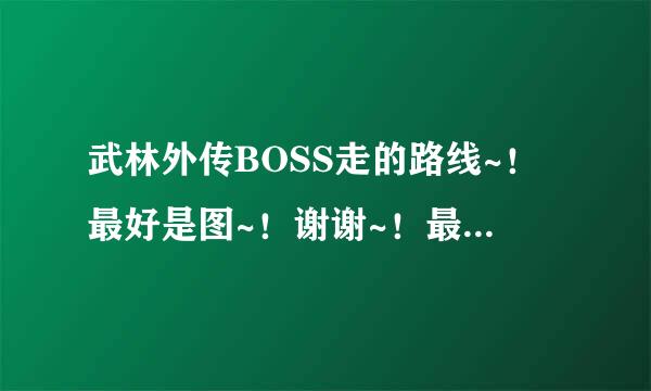 武林外传BOSS走的路线~！最好是图~！谢谢~！最后5分~！