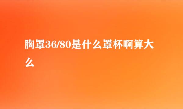 胸罩36/80是什么罩杯啊算大么