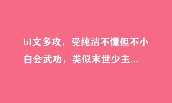 bl文多攻，受纯洁不懂但不小白会武功，类似末世少主横行 的受