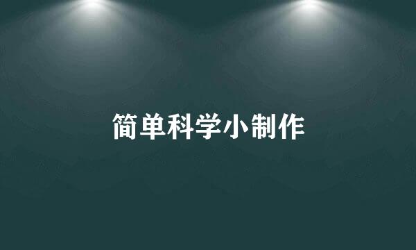 简单科学小制作