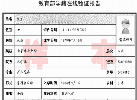 我的教育部学籍在线验证报告没照片怎么办？