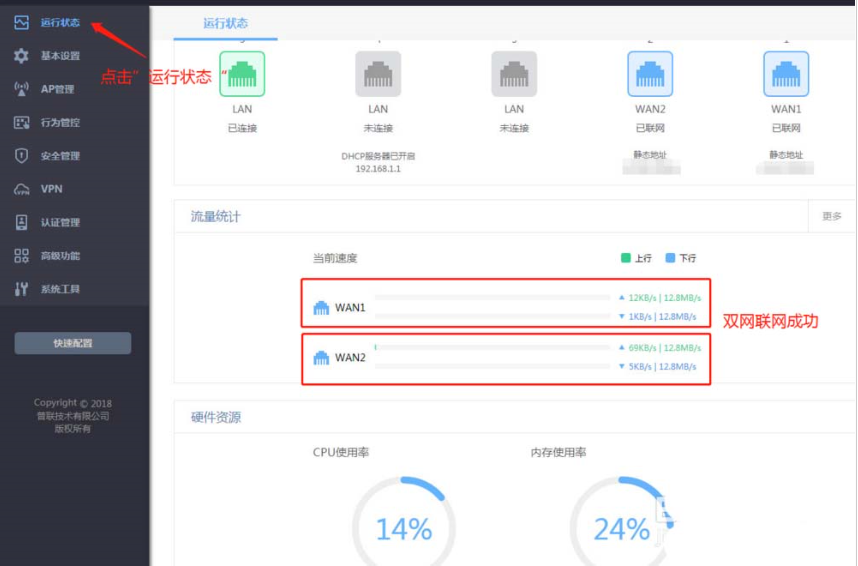 飞鱼星路由器双wan口如何设置使用。两条电信20M光纤。