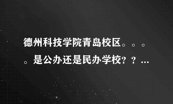 德州科技学院青岛校区。。。。是公办还是民办学校？？？？？？