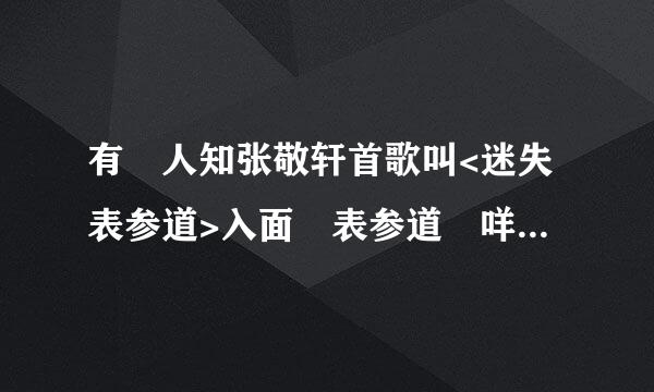 有冇人知张敬轩首歌叫<迷失表参道>入面嘅表参道係咩意思吖?拜托各位大神