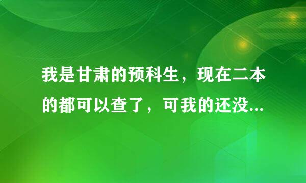 我是甘肃的预科生，现在二本的都可以查了，可我的还没有录取，是预科比正取迟还是我没有录取的机会了？