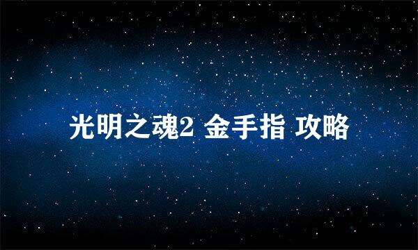 光明之魂2 金手指 攻略