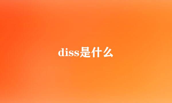 diss是什么