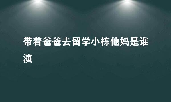 带着爸爸去留学小栋他妈是谁演