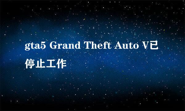 gta5 Grand Theft Auto V已停止工作