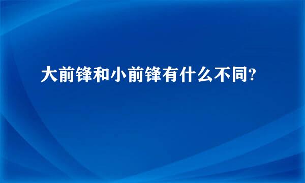 大前锋和小前锋有什么不同?