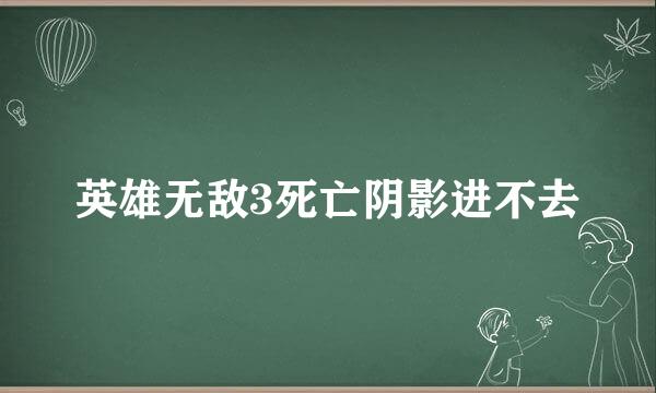 英雄无敌3死亡阴影进不去