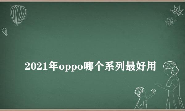 
2021年oppo哪个系列最好用
