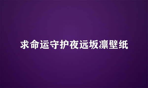 求命运守护夜远坂凛壁纸