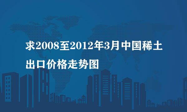 求2008至2012年3月中国稀土出口价格走势图