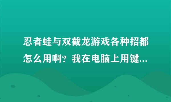 忍者蛙与双截龙游戏各种招都怎么用啊？我在电脑上用键盘玩的。