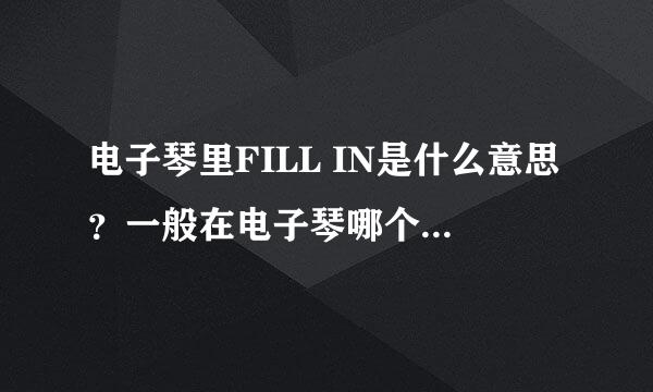 电子琴里FILL IN是什么意思？一般在电子琴哪个位置？？？。急急急急急急啊！！！！！