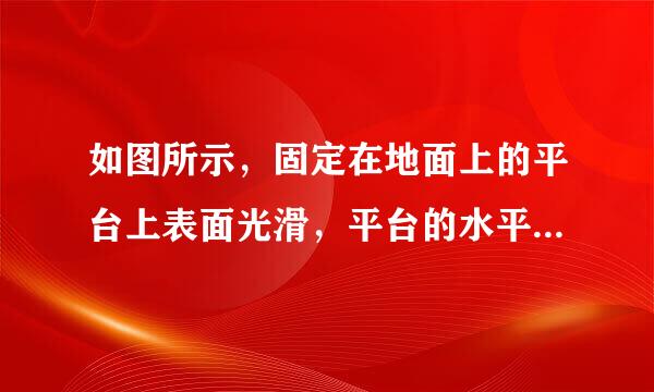 如图所示，固定在地面上的平台上表面光滑，平台的水平宽度为S0=1m，高度为H=20cm．在平台上有两个弹性物