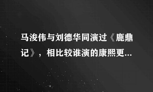 马浚伟与刘德华同演过《鹿鼎记》，相比较谁演的康熙更胜一筹？