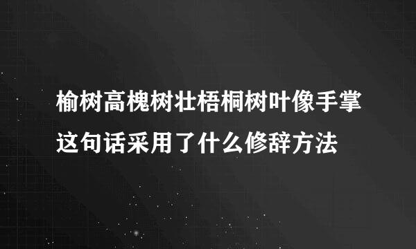 榆树高槐树壮梧桐树叶像手掌这句话采用了什么修辞方法