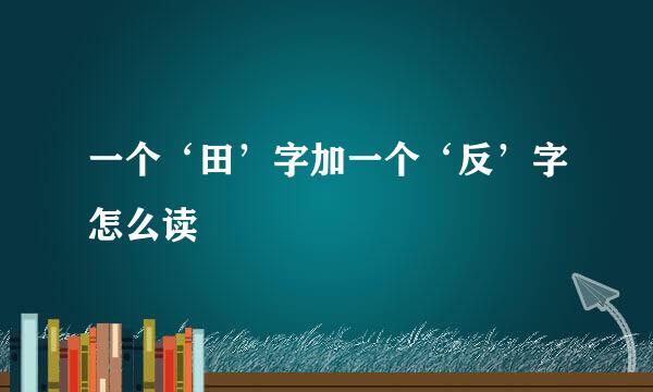 一个‘田’字加一个‘反’字怎么读