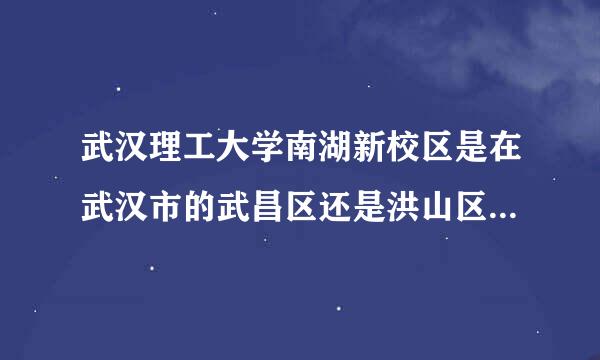 武汉理工大学南湖新校区是在武汉市的武昌区还是洪山区，邮寄包裹到武汉理工大学，不知道怎么写？