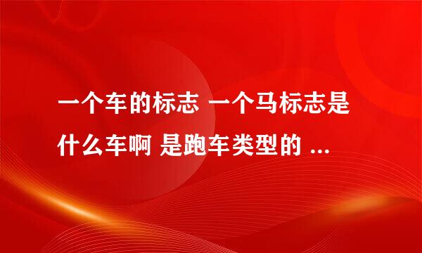 一个车的标志 一个马标志是什么车啊 是跑车类型的 没有图片