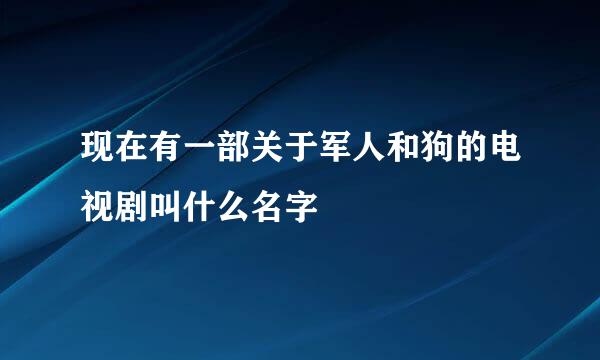 现在有一部关于军人和狗的电视剧叫什么名字