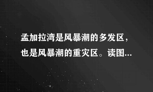 孟加拉湾是风暴潮的多发区，也是风暴潮的重灾区。读图，联系已学知识，分析下列问题。  （1）推测孟加拉