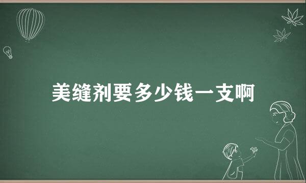 美缝剂要多少钱一支啊