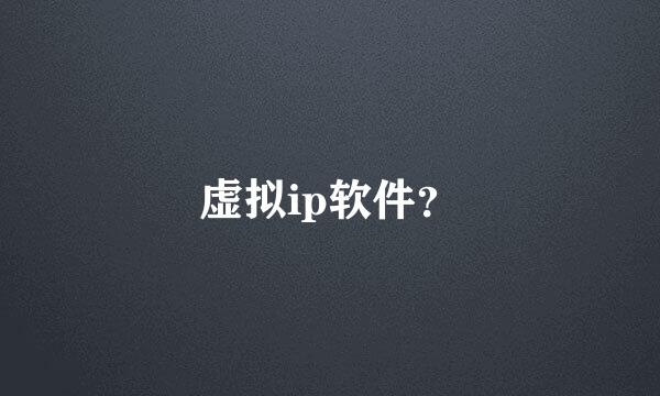 虚拟ip软件？