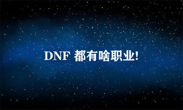 DNF 都有啥职业!