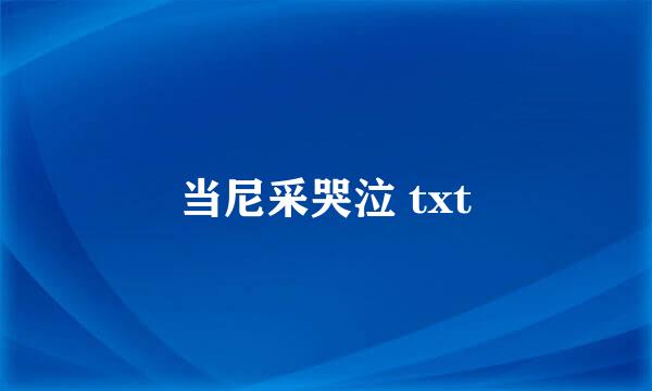 当尼采哭泣 txt