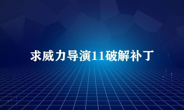 求威力导演11破解补丁