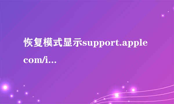 恢复模式显示support.apple com/ipad/restore.怎么办？