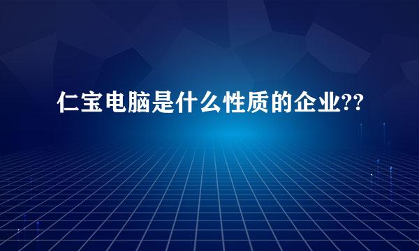 仁宝电脑是什么性质的企业??