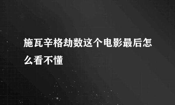 施瓦辛格劫数这个电影最后怎么看不懂