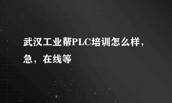 武汉工业帮PLC培训怎么样，急，在线等