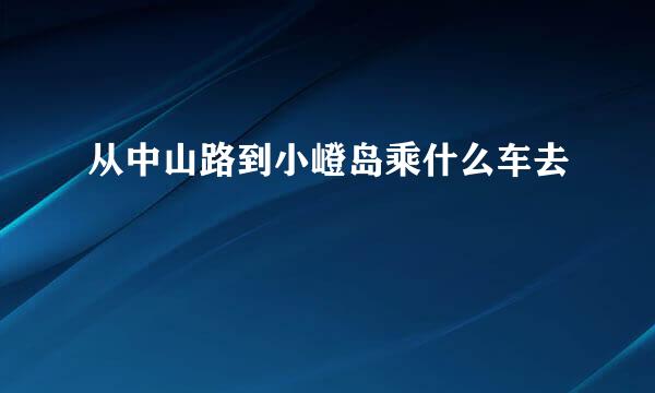 从中山路到小嶝岛乘什么车去