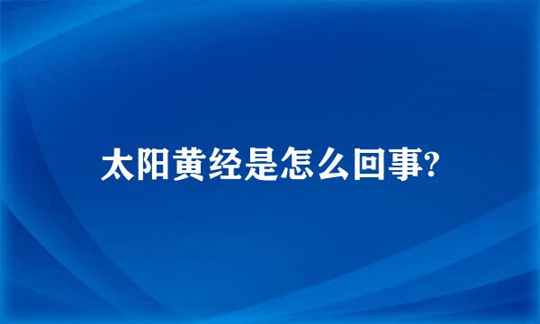 太阳黄经是怎么回事?