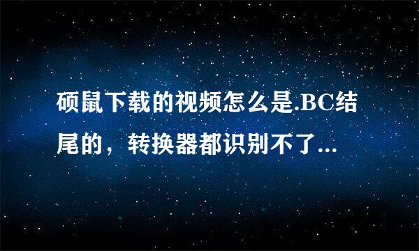 硕鼠下载的视频怎么是.BC结尾的，转换器都识别不了，这是什么原因啊？