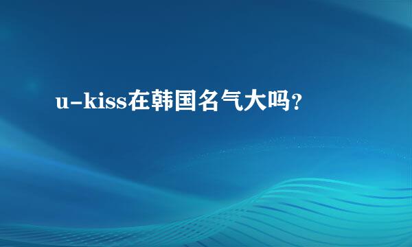 u-kiss在韩国名气大吗？