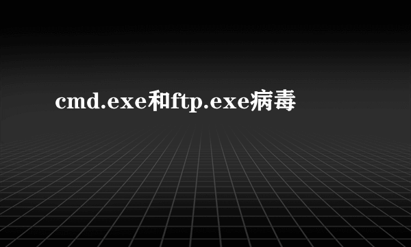 cmd.exe和ftp.exe病毒