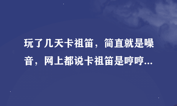 玩了几天卡祖笛，简直就是噪音，网上都说卡祖笛是哼哼就能出声，可我要边出声边出气，而且音调都是一样，