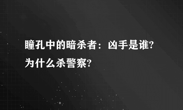 瞳孔中的暗杀者：凶手是谁?为什么杀警察?