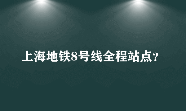 上海地铁8号线全程站点？